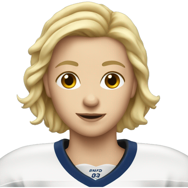 Blonde Hockey player  emoji