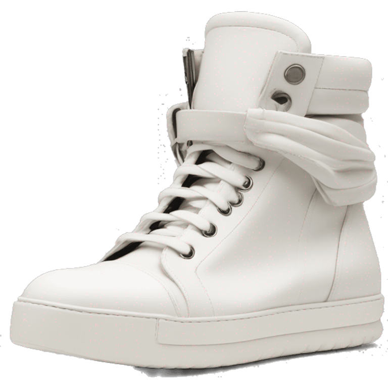 Rick owens high top geobasket sneaker detailed emoji