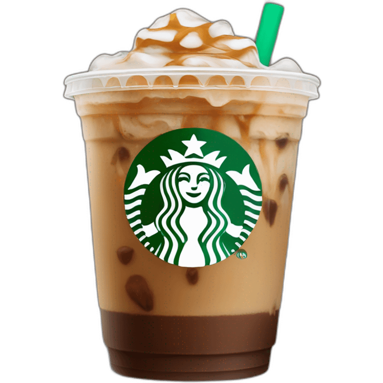 A starbucks iced coffee emoji