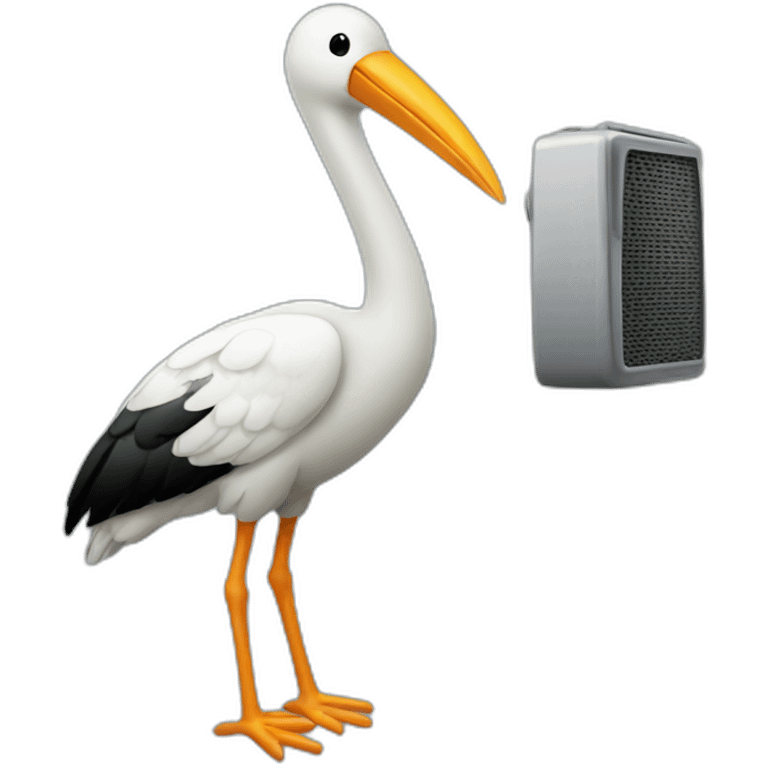 radio stork emoji