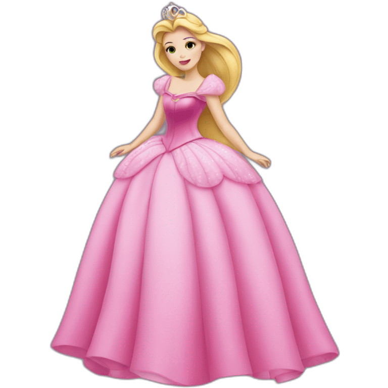 Disney sleeping beauty pink dress emoji