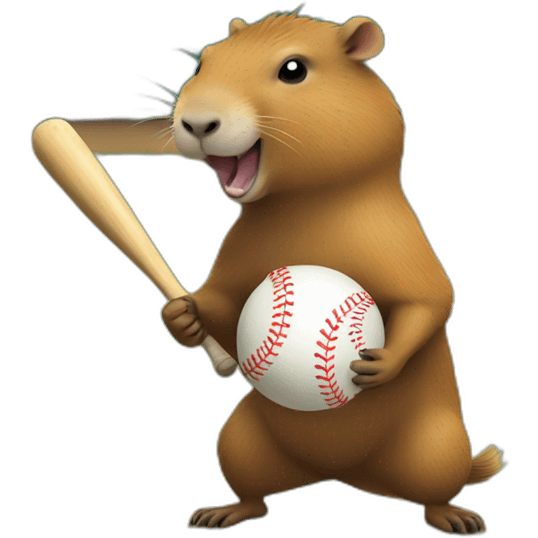 capybara playing baseball emoji