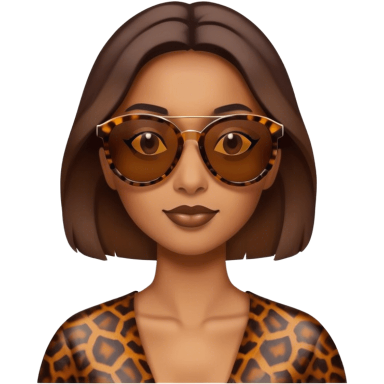 Brown sun glasses women’s tortoise shell emoji