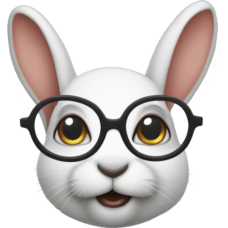 Rabbit with glasses emoji