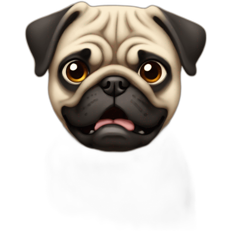 Angry pug emoji