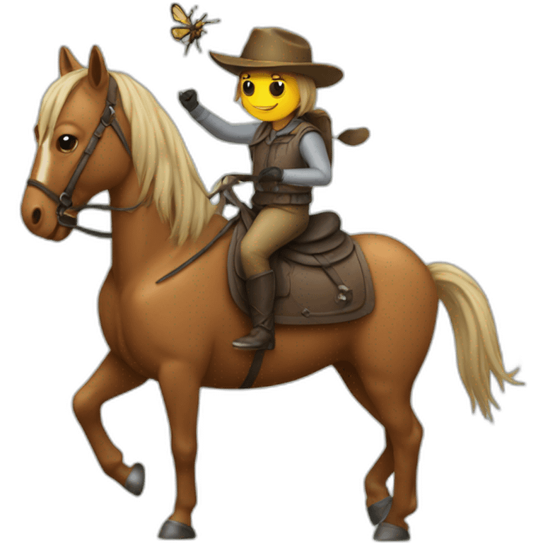 insect riding a horse emoji