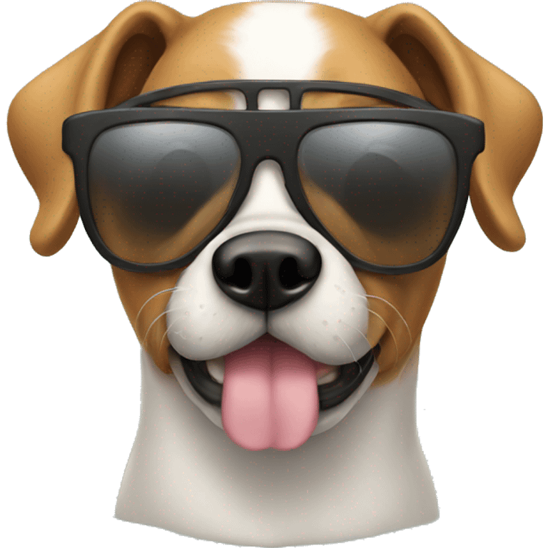 Dog with sunglasses emoji