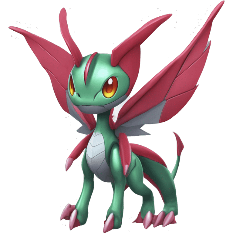 Cool Edgy Cute Chibi Legendary Shiny Fakemon-Pokémon-Genesect-Flygon With Full Body Detailed High Quality emoji