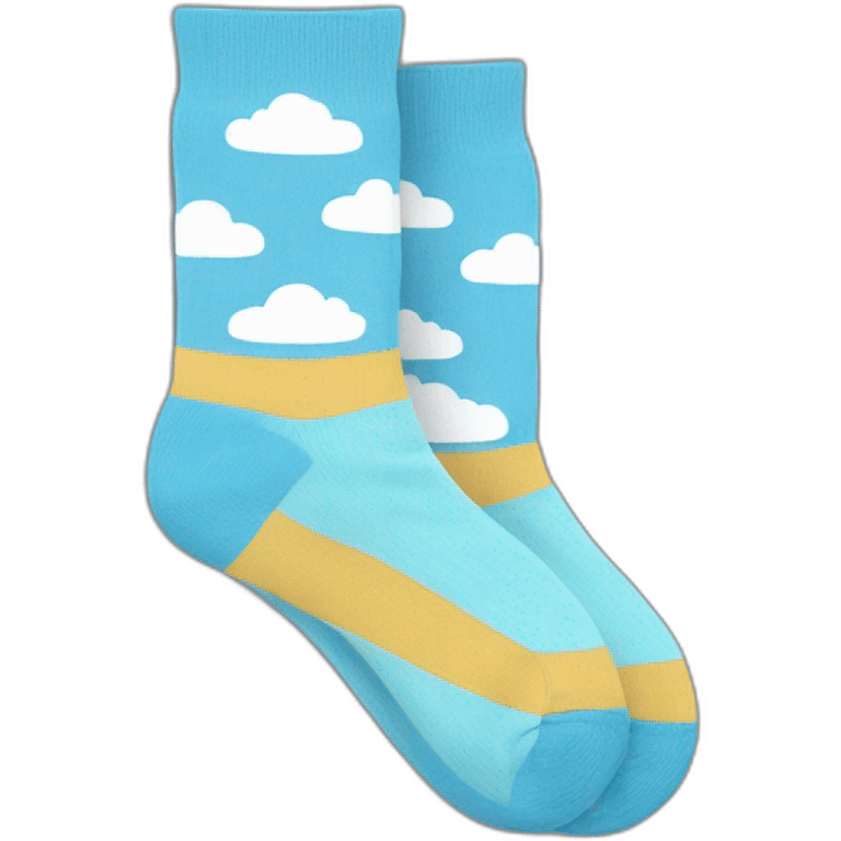 cloud blue socks  emoji