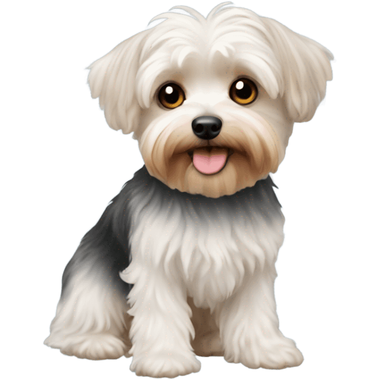 White yorkiepoo emoji