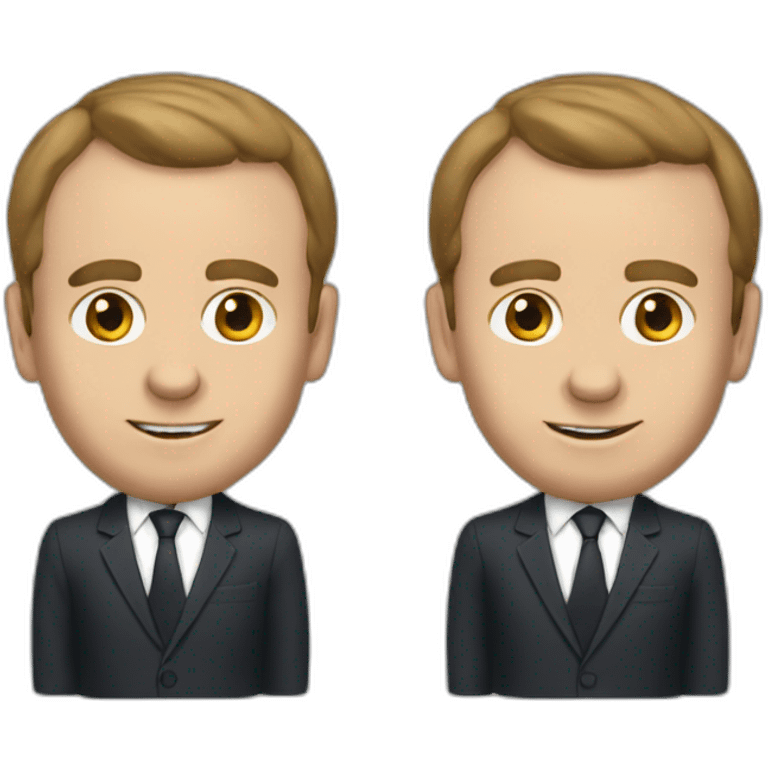 Macron with slip emoji