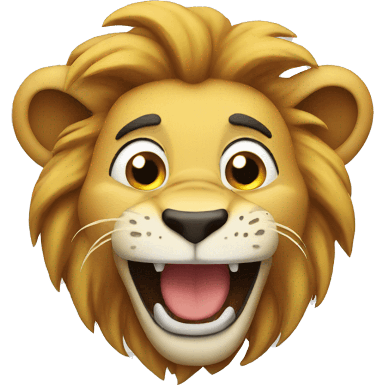 Lion laughing with tears  emoji