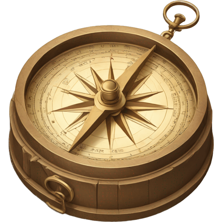 Ancient Compass isometric view emoji