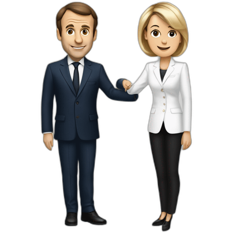 Emanuel macron et brigite macron emoji