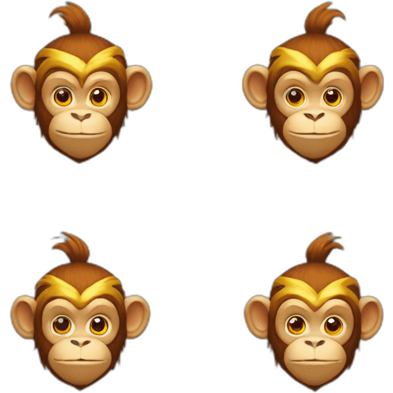 circle shape monkey king emoji