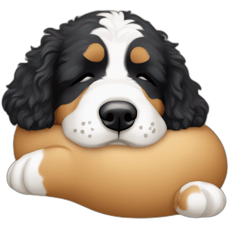 bernedoodle sleeping emoji