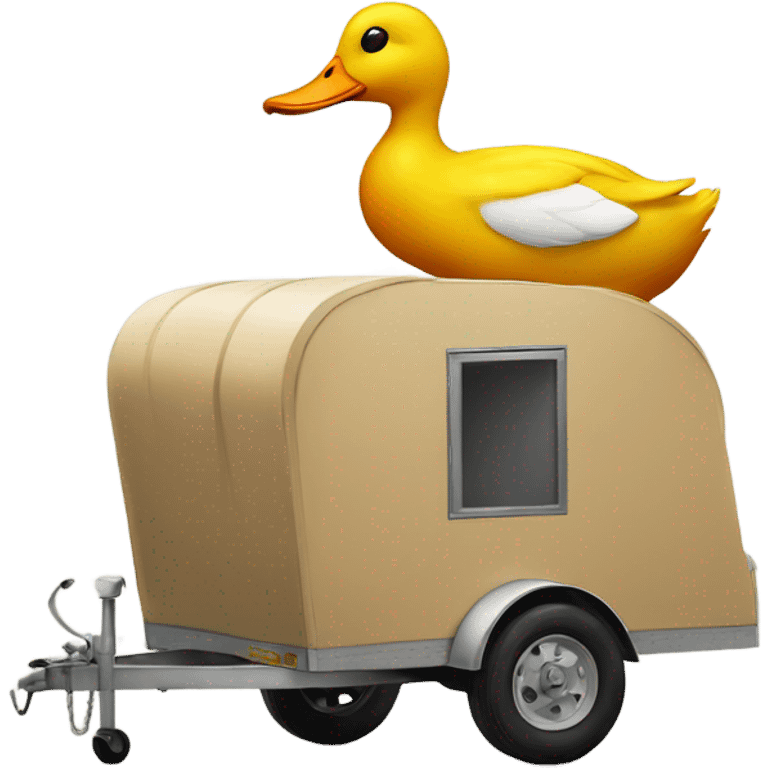 Duck in a trailer emoji