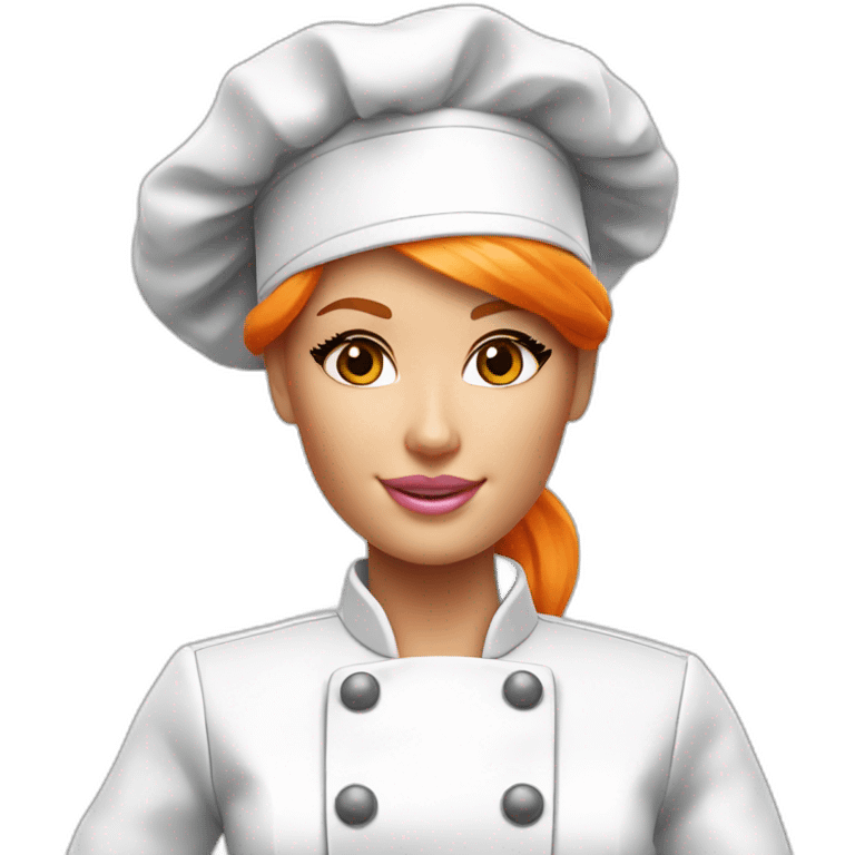 Barbie chef orange hair emoji