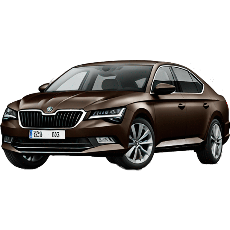 Dark brown skoda superb emoji