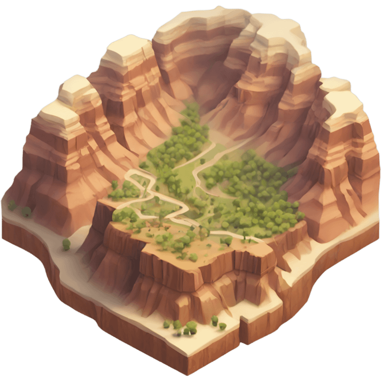 Isometric Grand Canyon landscape emoji