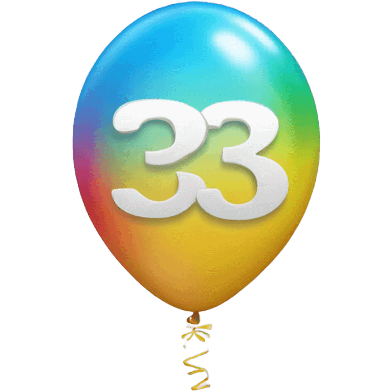 Helium Numberballon Number three emoji