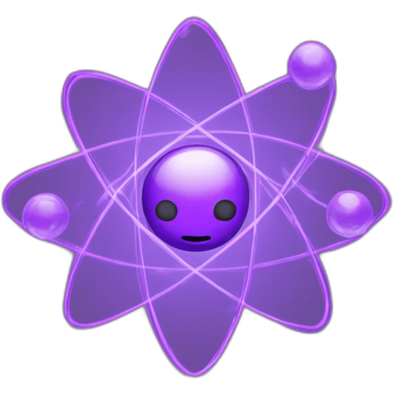 Purple ATOM electric emoji