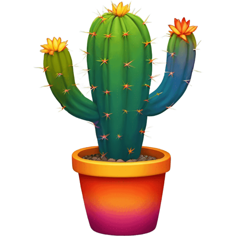 Rainbow cactus  emoji