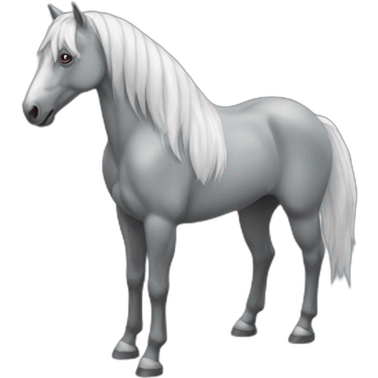 Cheval gris emoji