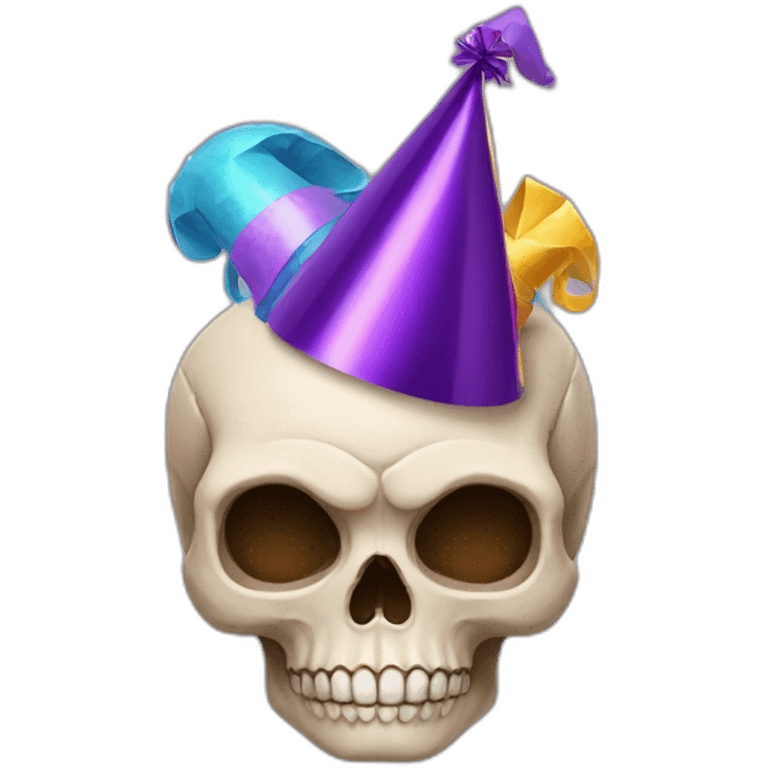 skull with party hat emoji