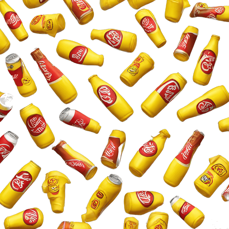 un emoji amarillo tomando cocacola  emoji