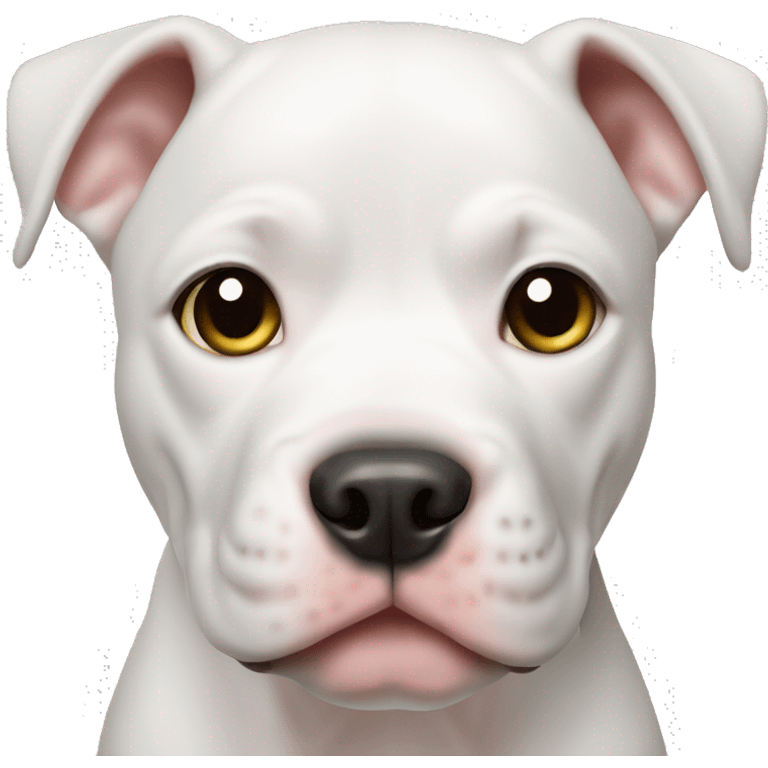 Pitbull puppy white emoji