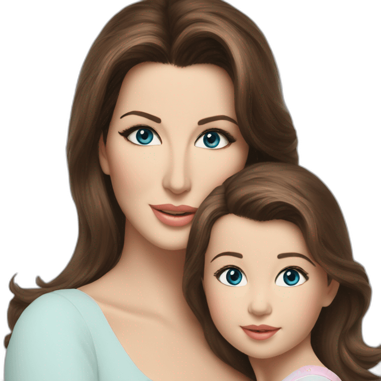 Nancy Ajram with her daughter bleu eyes emoji