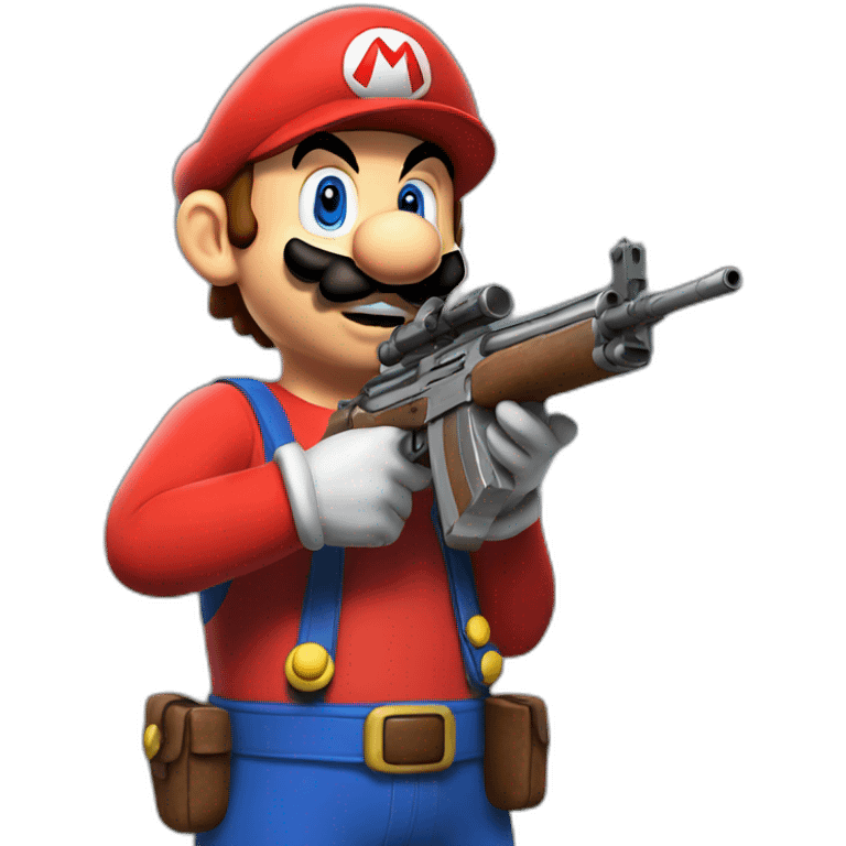 mario with rifle emoji