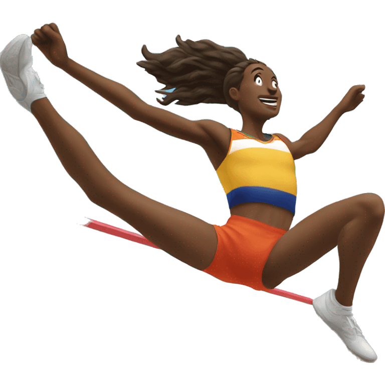 High jump in track and field  emoji