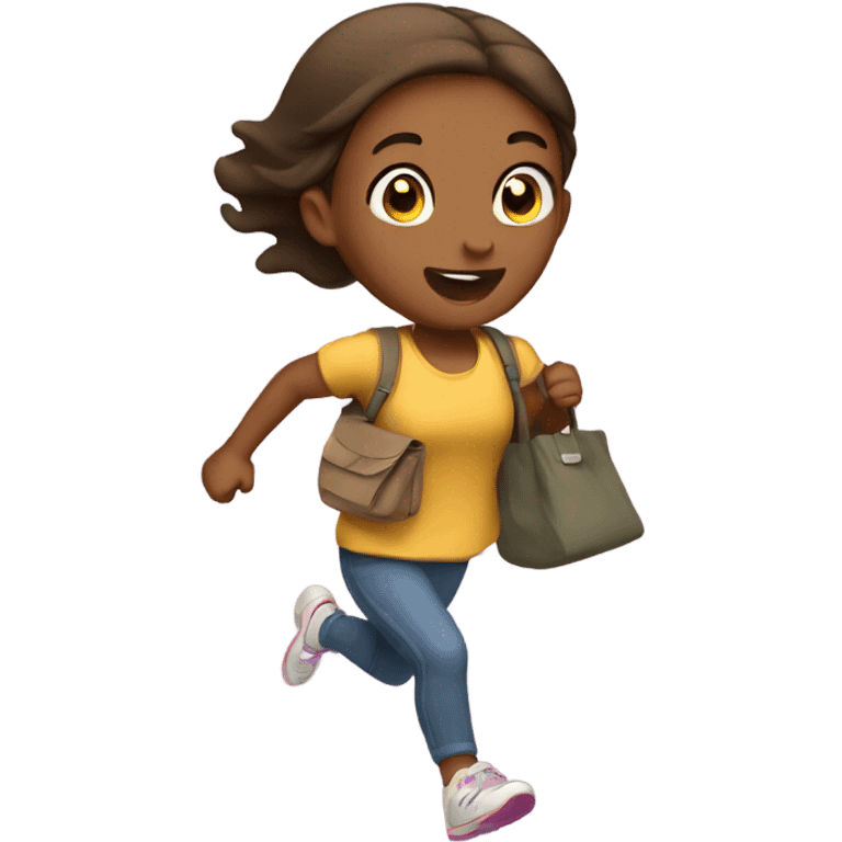 girl running with bag emoji