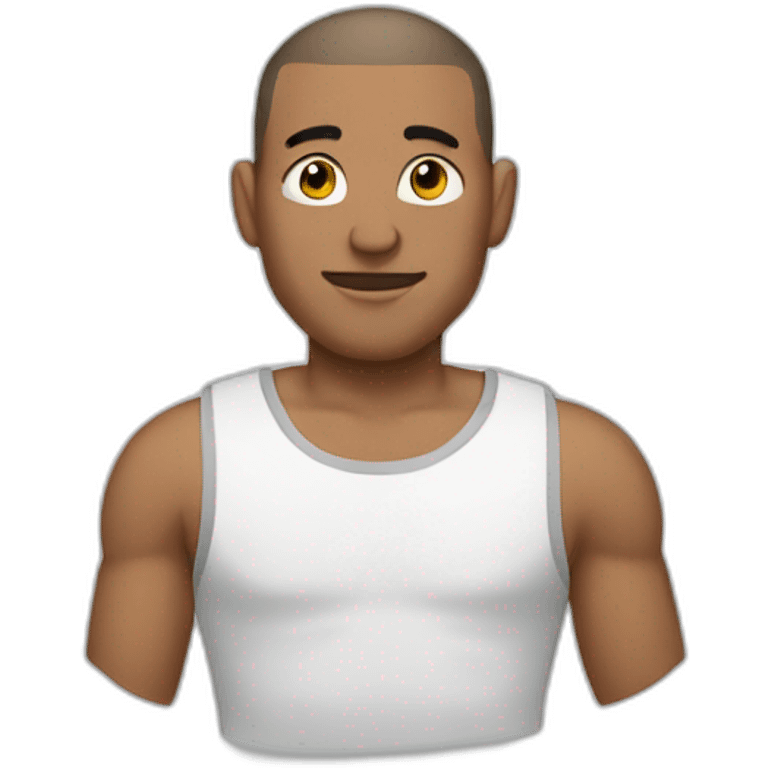 man with buzz cut and face tatoos emoji