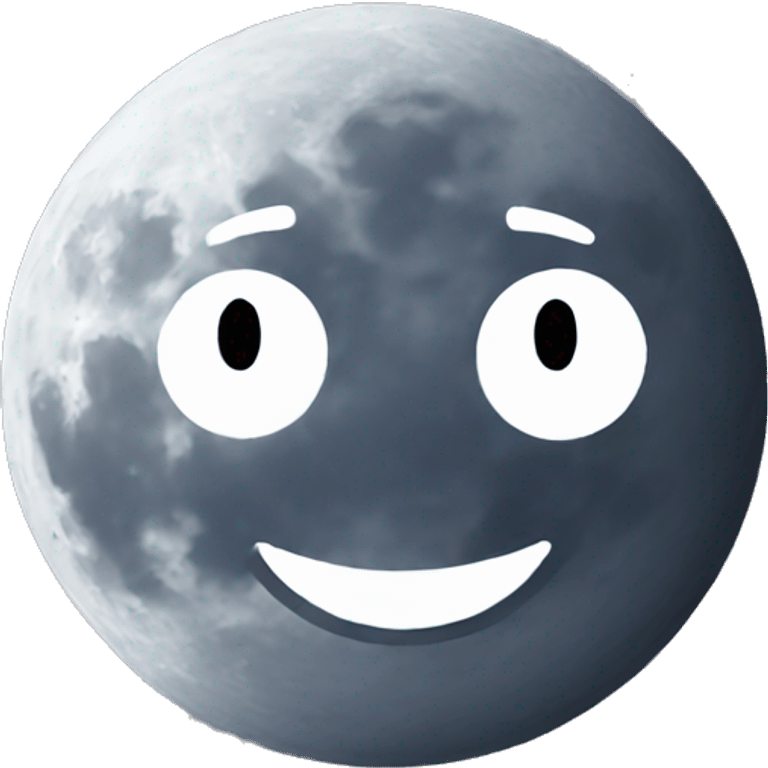 a white smiling moon emoji