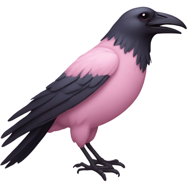 pastel pink raven  emoji