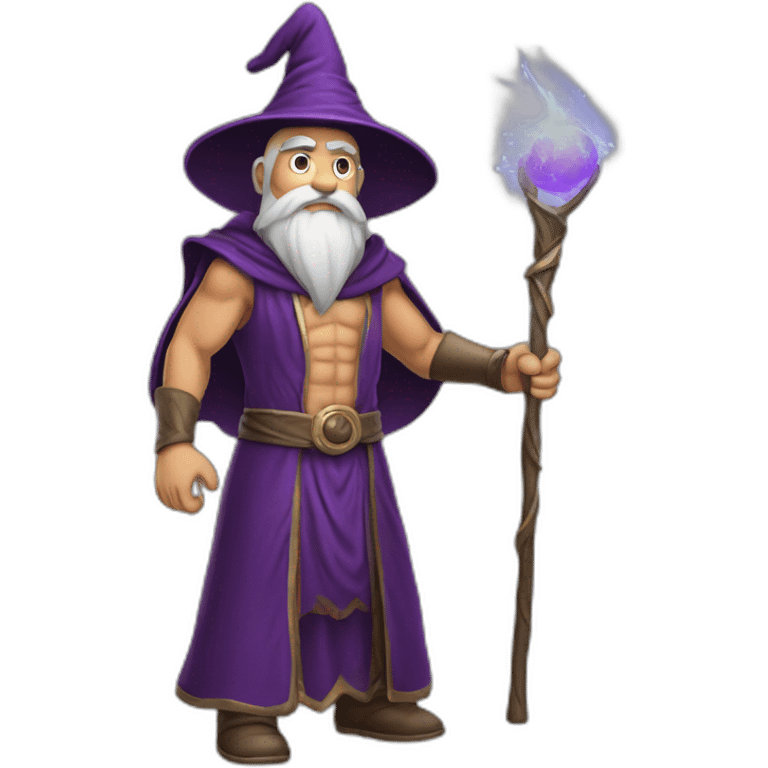 muscular-wizard-wearing-wizard-hat-and-robe emoji