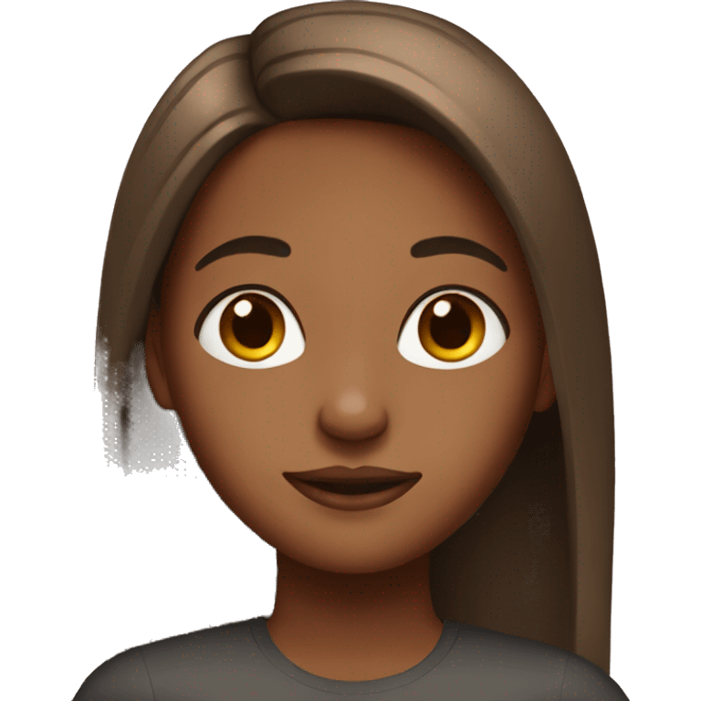 Brown Girl with straight hair  emoji