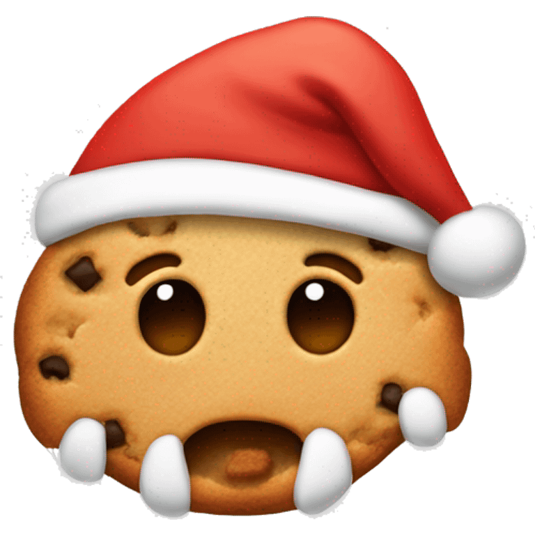 Cookie Ginger man wearing Santa hat emoji