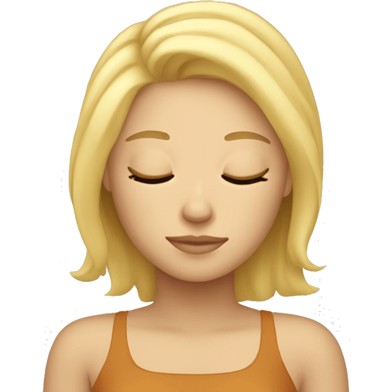 Blond girl sleeping emoji