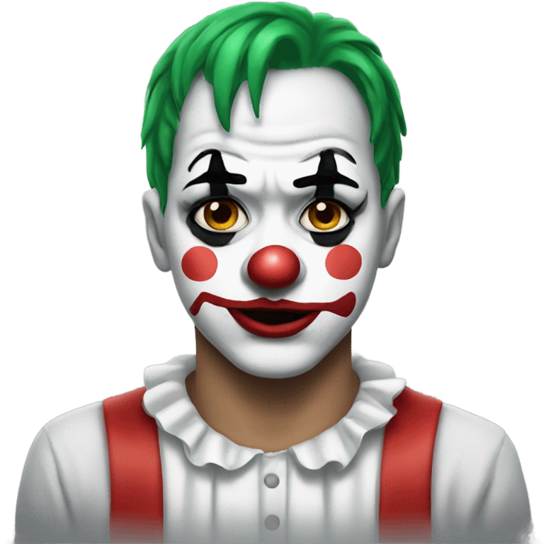 Clown makeup emoji but sad emoji