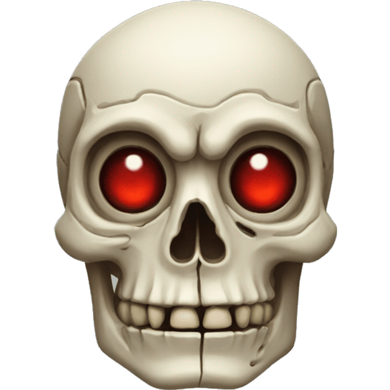 skeleton totem with red eyes emoji