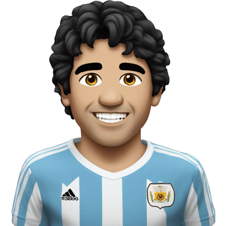 maradona argentina young smile emoji