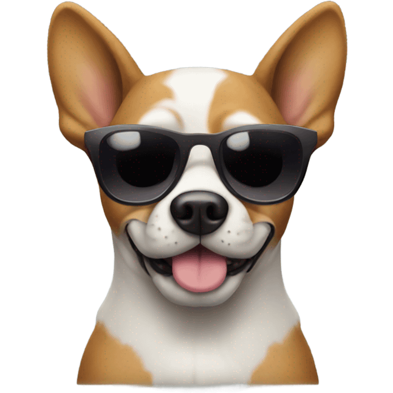 Dog with sunglasses emoji