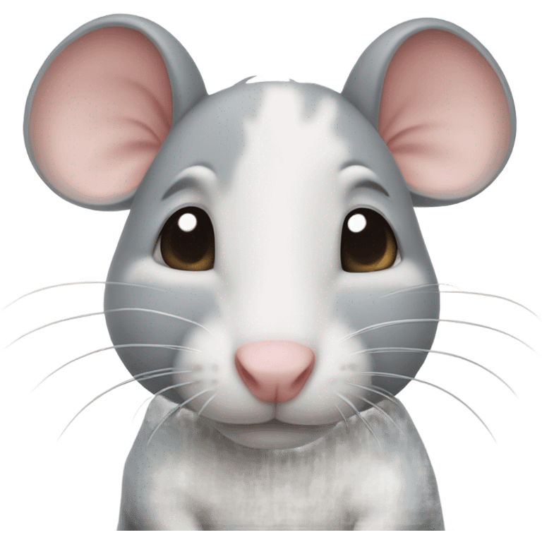 cute white and gray rat emoji