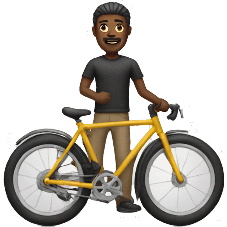 Create a guy on a bike emoji