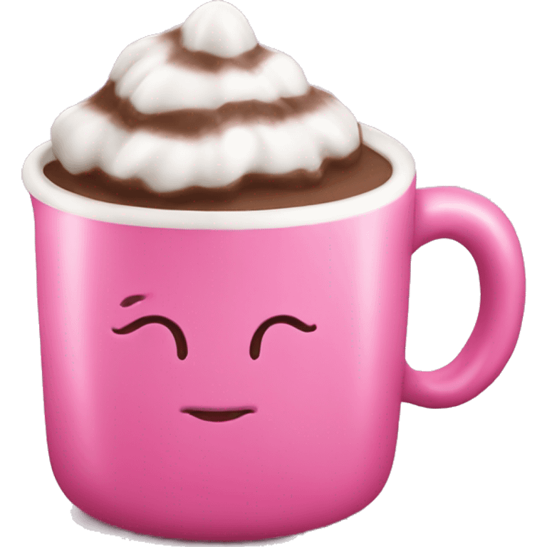 cute hot chocolate pink emoji