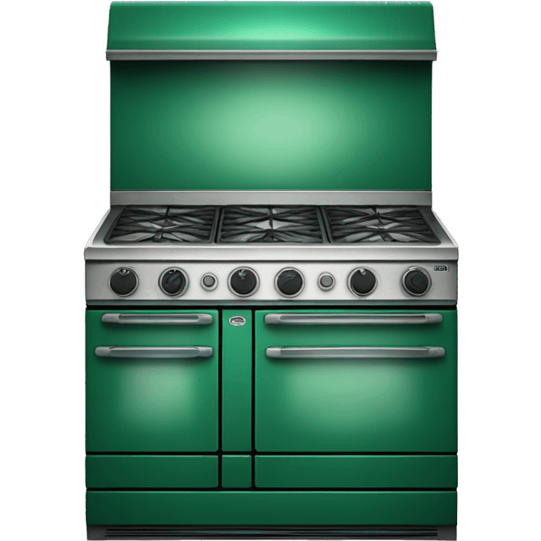 Realistic emerald green vintage oven emoji